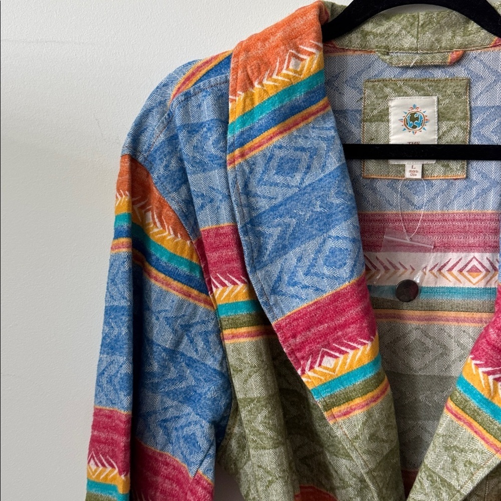 NEW The Territory Ahead Sante Fe Blanket Cardigan Duster Size L - Picture 3 of 10